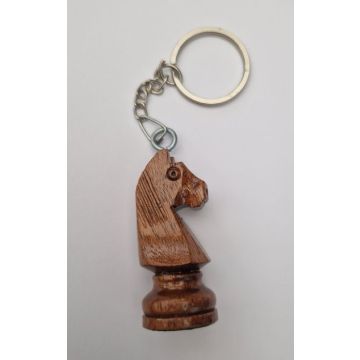 Key ring chess Knight wood 56mm