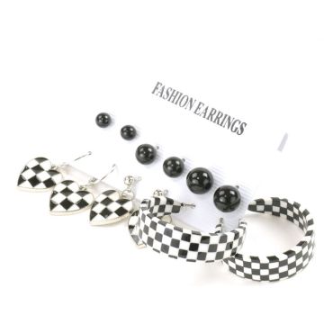 Earrings Set "Chess"