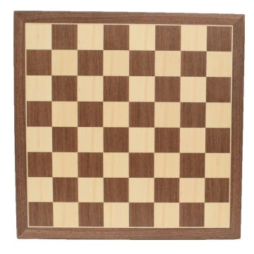 Walnut and maple luxury chess board 45 cm - fieldsize 50 mm - size 5