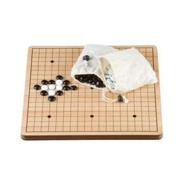 Go-Game 36 cm MDF board and stones flat glass