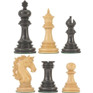 Attila the Hun ebony chess pieces - king height 118 mm (#9)