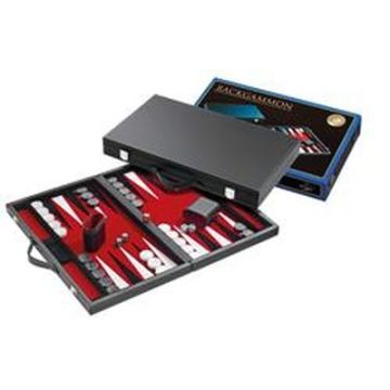 Backgammon Koffer, Groot Standaard (Rood)