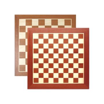 Chess and draughtsboard 48cm mahogany/maple - squares 50mm and 40mm