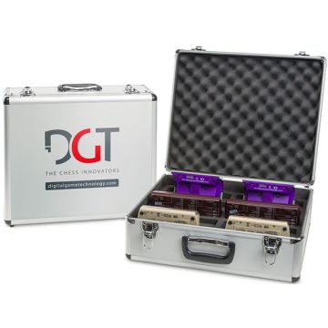 Universal storage case for 10 DGT chess clocks