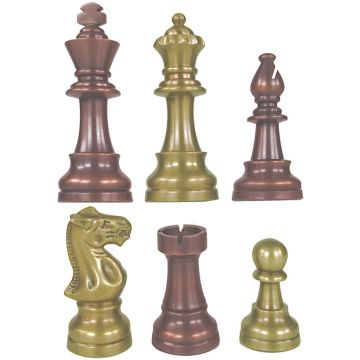 Luxury hand turned metal Lardy chess pieces (#5)