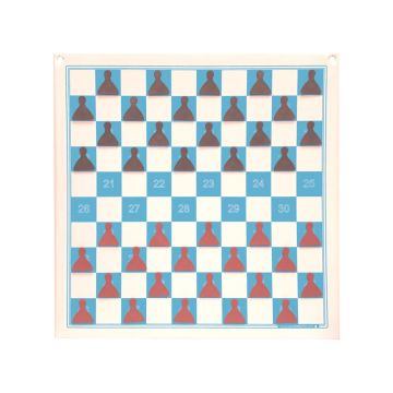 Magnetic draughts demonstraton board 70 cm - black and red checkers