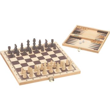 Chess and Backgammon set 29 x 14.5 cm printed fields