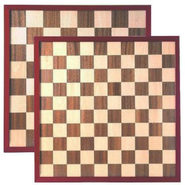 Chess and draughtsboard 47cm with raised border - squares 55mm and 45mm