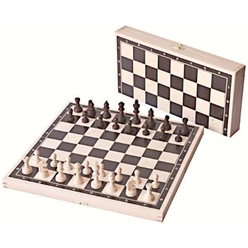 Printed foldable chess set squares 35 mm, king 56 mm