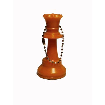 Key ring chess queen orange