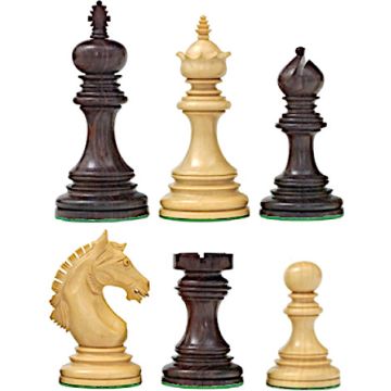 Epic Staunton chess pieces - chikri ebony weighted - king height 108 mm (#8)