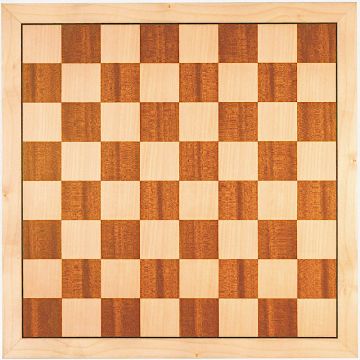 Maple and mahogany luxury chess board 45 cm - fieldsize 50 mm - size 5