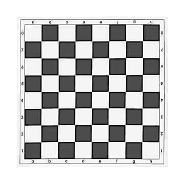 Chessboard 51 cm plastic foldable white/black - squares 55 mm