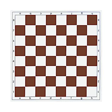 Chessboard 51 cm plastic foldable white/brown - squares 55 mm