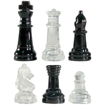 Snow white chess pieces plastic - king height 95 mm (#6)