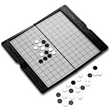 Klein vouwbaar magnetisch go spel met 13 lijnen open 20 bij 17cm