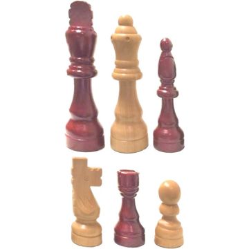 Chess pieces rubber wood Staunton - king height 17 cm - size 9