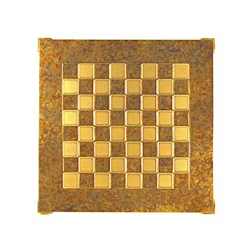 Brown enamel and brass chess board 28 cm - size 00