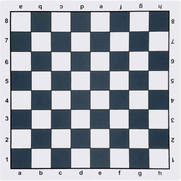 Rubber mouse pad chess board 51 cm - chess squares 57 mm black and white