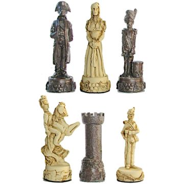 Napoleon-Waterloo plain theme chess pieces