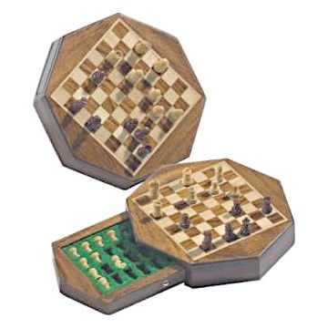 Octagon magnetic travel chess set 14.5 x 14.5 cm