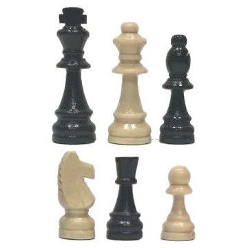 Chess Pieces Wood Staunton King Height 77mm in carton box - size 3