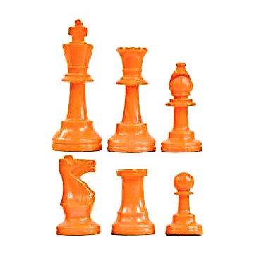 Chess pieces plastic orange - king height 95mm
