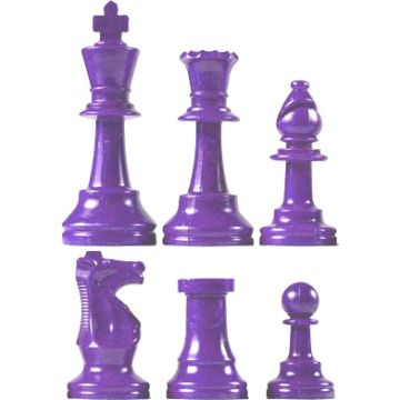 Chess pieces plastic purple - king height 95mm