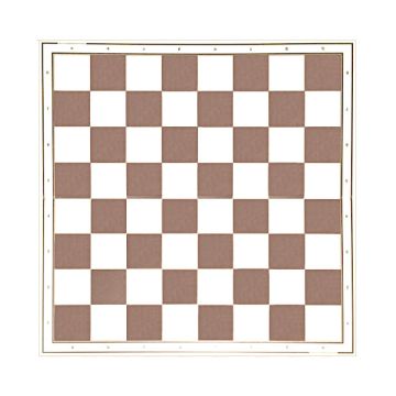 Laminated chessboard 49 cm - white and brown squares 55 mm - foldable