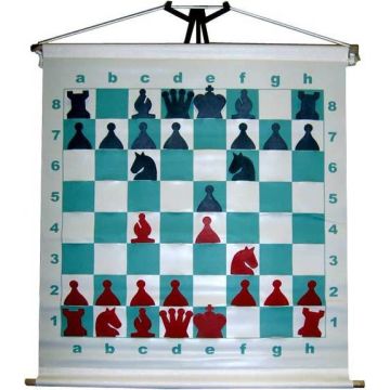 Slotted chess demonstration board rollable 69 cm