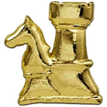 Gold chess pin rook and knight