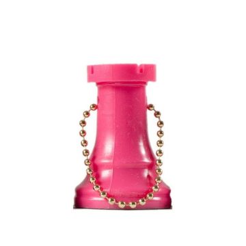 Rook chess key ring1-pink