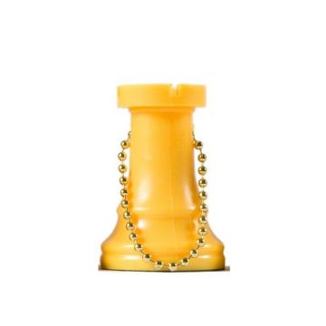 Rook chess key ring1-yellow