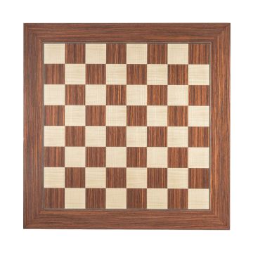 Rosewood and maple luxury chess board 45 cm - fieldsize 45 mm - size 4