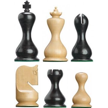 Chess pieces Staunton 6 Rubens weighted stained black
