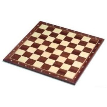 Schaakbord Mahoni/Ahor met co?rdinaten, Veld 50mm,  Bord 48cm.