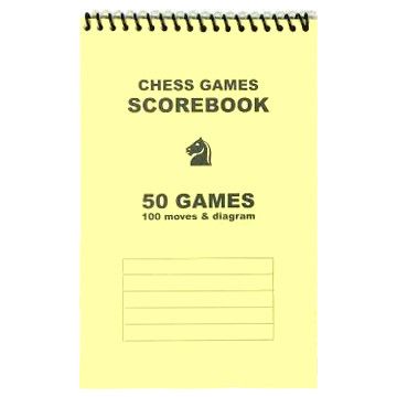 Spiral-bound chess scorebook - yellow