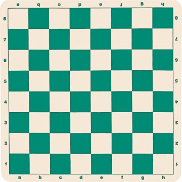 Silicone chess board 51 cm - chess squares 57 mm green and white