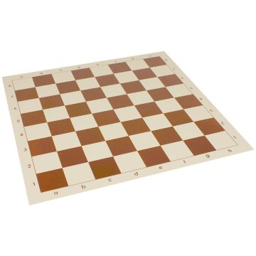 Vinyl roll-up chess board 43 cm - chess squares 45 mm brown and white