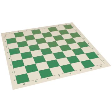 Vinyl roll-up chess board 51 cm - chess squares 57 mm green and white